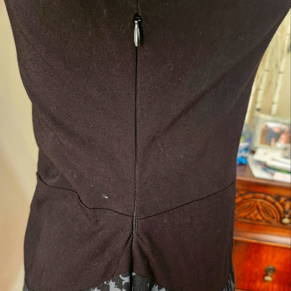 Black, White & Gray Flared Dress with Cat Print - Kiitsch Couture - size M - Picture 5 of 7